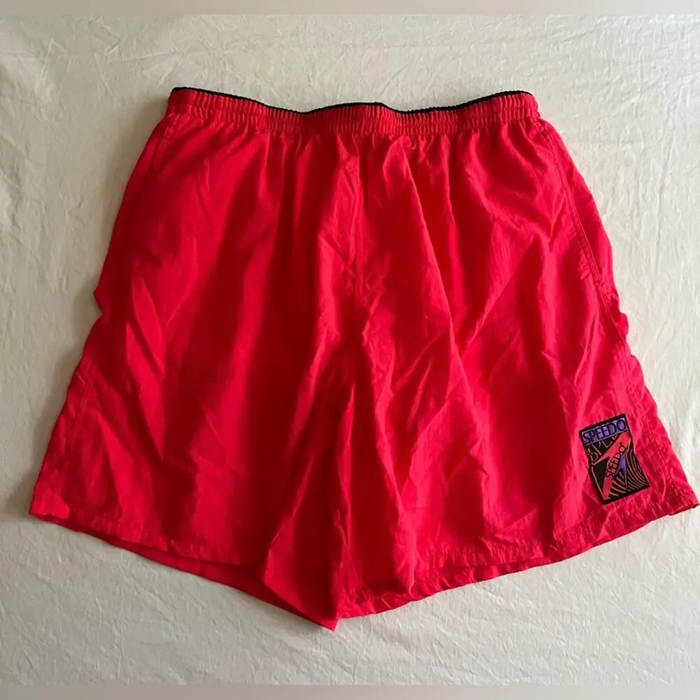 Speedo Swim Trunks Coral Bright Pink Red Size Large